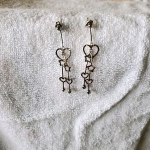 10k white solid gold earrings